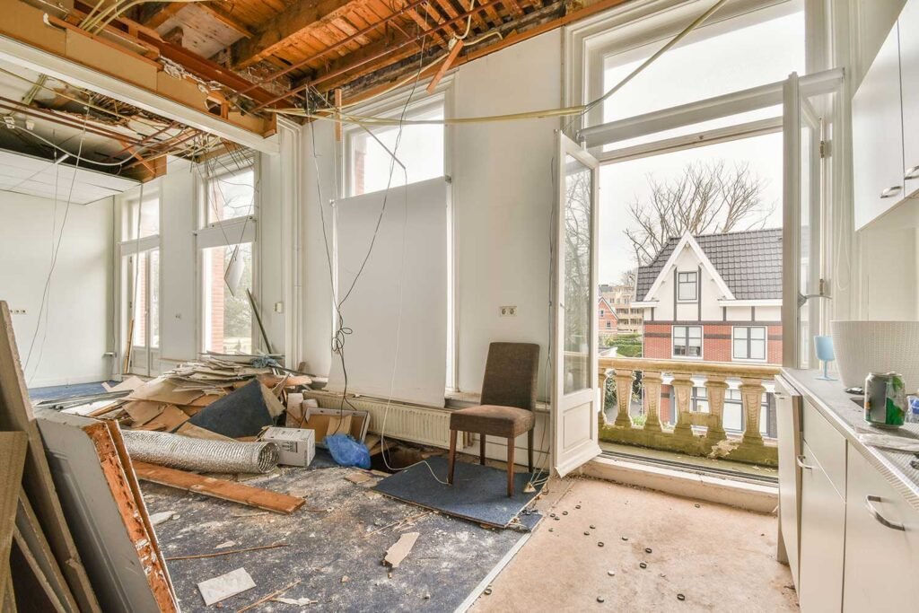 Interior renovation and remodeling room