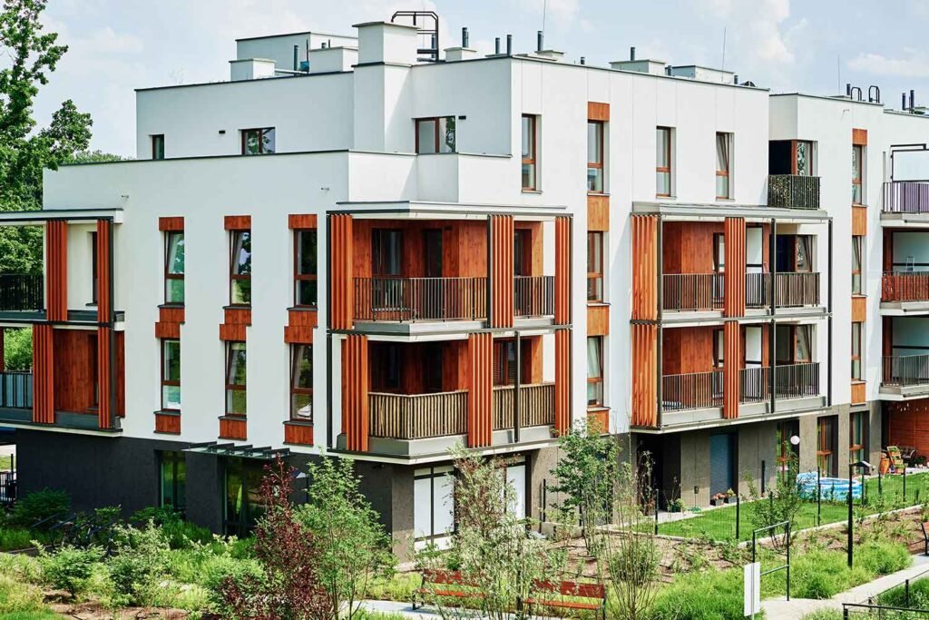 New modern complex of residential apartment in europe